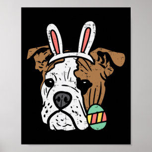 Engels Bulldog Bunny Hondenliefhebber Eigenaar Man Poster