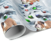 Engels Bulldog Christmas Cadeaupapier (Rol Hoek)