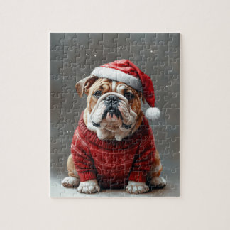 Engels Bulldog Christmas Legpuzzel
