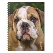 Engels Bulldog Dog Personalized Notitieboek (Voorkant)
