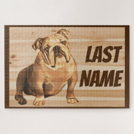 Engels Bulldog Dog wood Rustic Legpuzzel
