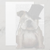 Engels Bulldog, Formal Hound and Pet Briefpapier (Voorkant / Achterkant)