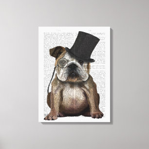 Engels Bulldog, Formal Hound and Pet Canvas Afdruk