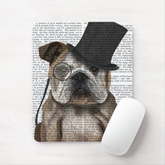 Engels Bulldog, Formal Hound and Pet Muismat (Met muis)