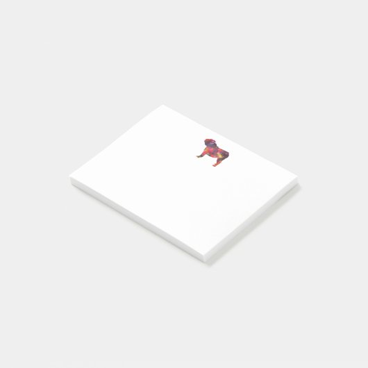 Engels Bulldog Hondenras Geo Silhouette Multi Post-it® Notes (Schuin)