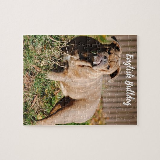 Engels Bulldog Jigsaw Puzzel spel (Horizontaal)