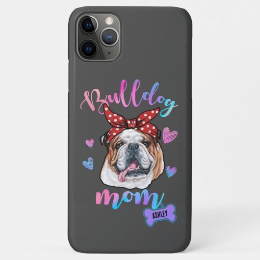 Engels Bulldog Moeder Waterverf Hond Mam GIft Case-Mate iPhone Case (Achterkant)