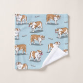 Engels bulldog patroon bad handdoek (Wasdoekje)