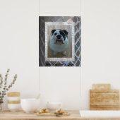 Engels Bulldog Puppy Poster "Unconditional Love" (Keuken)