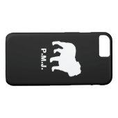 Engels Bulldog Silhouette met aangepaste tekst Case-Mate iPhone Case (Achterkant (Horizontaal))