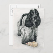 Engels Cocker Spaniel Art Briefkaart (Voorkant / Achterkant)