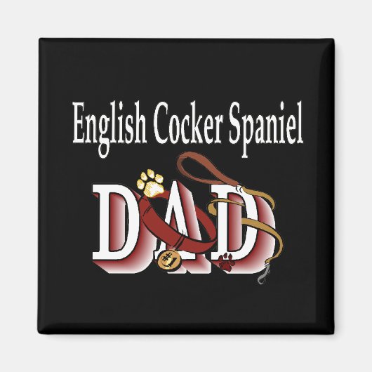 Engels Cocker Spaniel DAD Magnet Magneet (Voorkant)
