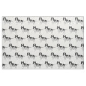 Engels Cocker Spaniel in Black and White Pattern Stof (Fat Quarter)