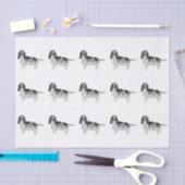 Engels Cocker Spaniel in Black and White Pattern Tissuepapier (Craft)