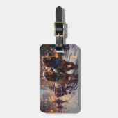 Engels Cocker Spaniel Kerstmis Feestelijk Seizoen Bagagelabel (Voorkant verticaal)