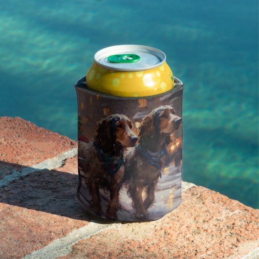 Engels Cocker Spaniel Kerstmis Feestelijk Seizoen Blikjeskoeler (Insitu Zwembad)