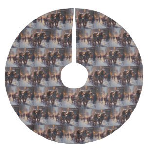 Engels Cocker Spaniel Kerstmis Feestelijk Seizoen Kerstboom Rok