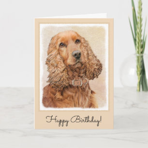Engels Cocker Spaniel Painting - Originele Dog Art Kaart