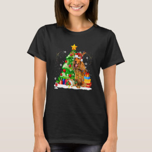 Engels Cocker Spaniel Reindeer Kerstlampje D T-shirt