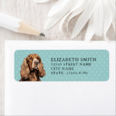 Engels Cocker Spaniel retour adres label (Insitu)
