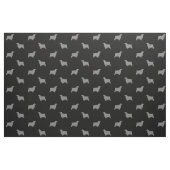 Engels Cocker Spaniel Silhouettes Black en Grey Stof (Fat Quarter)