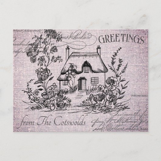 Engels Cottage Cotswolds Briefkaart (Voorkant)