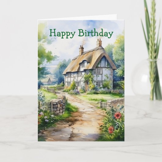 Engels Cottage Kaart (Voorkant)