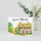 Engels Cottage Moving Announcement Briefkaart (Staand voorkant)