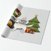 Engels Cream Golden Retriever in een feestzaal Cadeaupapier (Uitgerold)