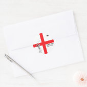 Engels cricket ronde sticker (Envelop)