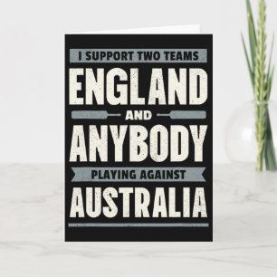 Engels Cricket Shirt Twee Teams Niet Australië Leu Kaart