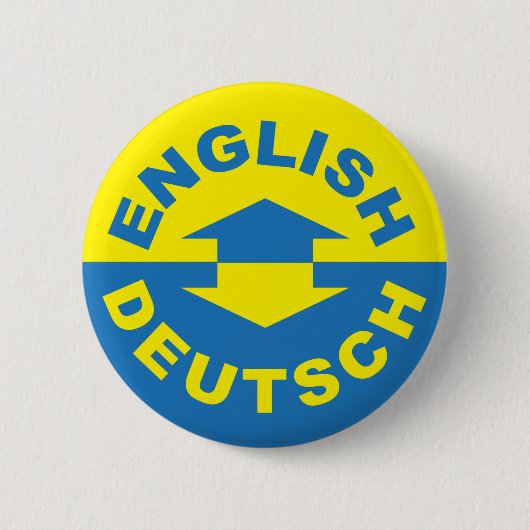 Engels Deutsch - ik spreek Duits Ronde Button 5,7 Cm (Voorkant)