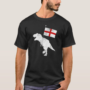 Engels Dinosaur Tyrannosaurus Rex England Vlag T-shirt