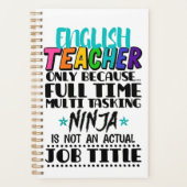 Engels docent alleen omdat fulltime multitasking planner (Voorkant)
