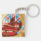 Engels Double Decker Bus Sleutelhanger (Achterkant)