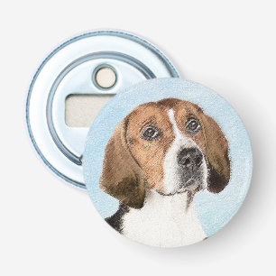 Engels filtreerschilderij - Kute Original Dog Art Button Flesopener