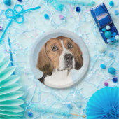 Engels filtreerschilderij - Kute Original Dog Art Papieren Bordje (Feest)