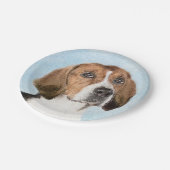 Engels filtreerschilderij - Kute Original Dog Art Papieren Bordje (Gekanteld)