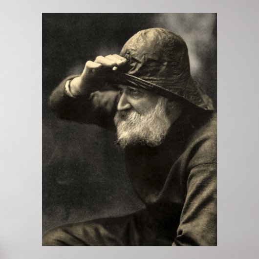  Engels Fisherman Nautical Antiek Beard Poster (Voorkant)