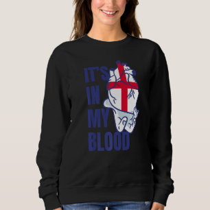 Engels Flag Heart Blood Veins Hand England Trui