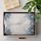  Engels Floral Blue en White Decoupage Tissuepapier (Geschenk)