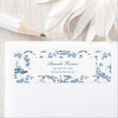 Engels Floral Toile de Jouy-Blue Etiket (Insitu)