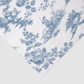  Engels Floral Toile de Jouy-Blue Tissuepapier (Detail)