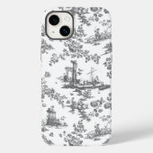  Engels Floral Toile de Jouy-Grey Case-Mate iPhone Case (Achterkant)