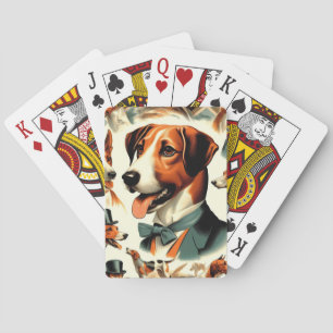 Engels Foxhound Illustratie Pokerkaarten
