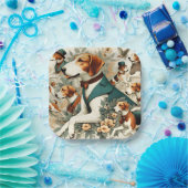  Engels Foxhound naadloze illustratie Papieren Bordje (Feest)