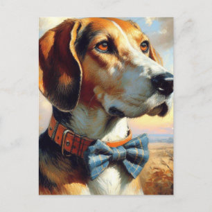 Engels Foxhound schilderij Briefkaart