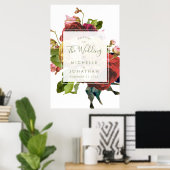 Engels Garden  Roos Wedding WelkomstPoster Poster (Thuiskantoor)