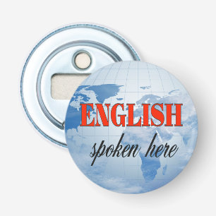 Engels gesproken hier troebele aarde button flesopener