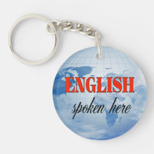 Engels gesproken hier troebele aarde sleutelhanger